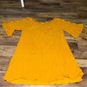 Naif Petite Mustard Yellow Dress